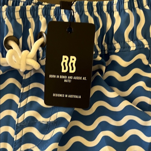 Bondi Beamers Blue Wave Athletic Beach Shorts - Picture 3 of 6